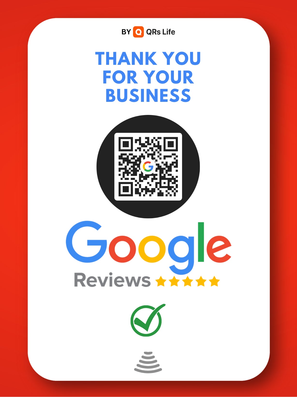 QR code Google review card