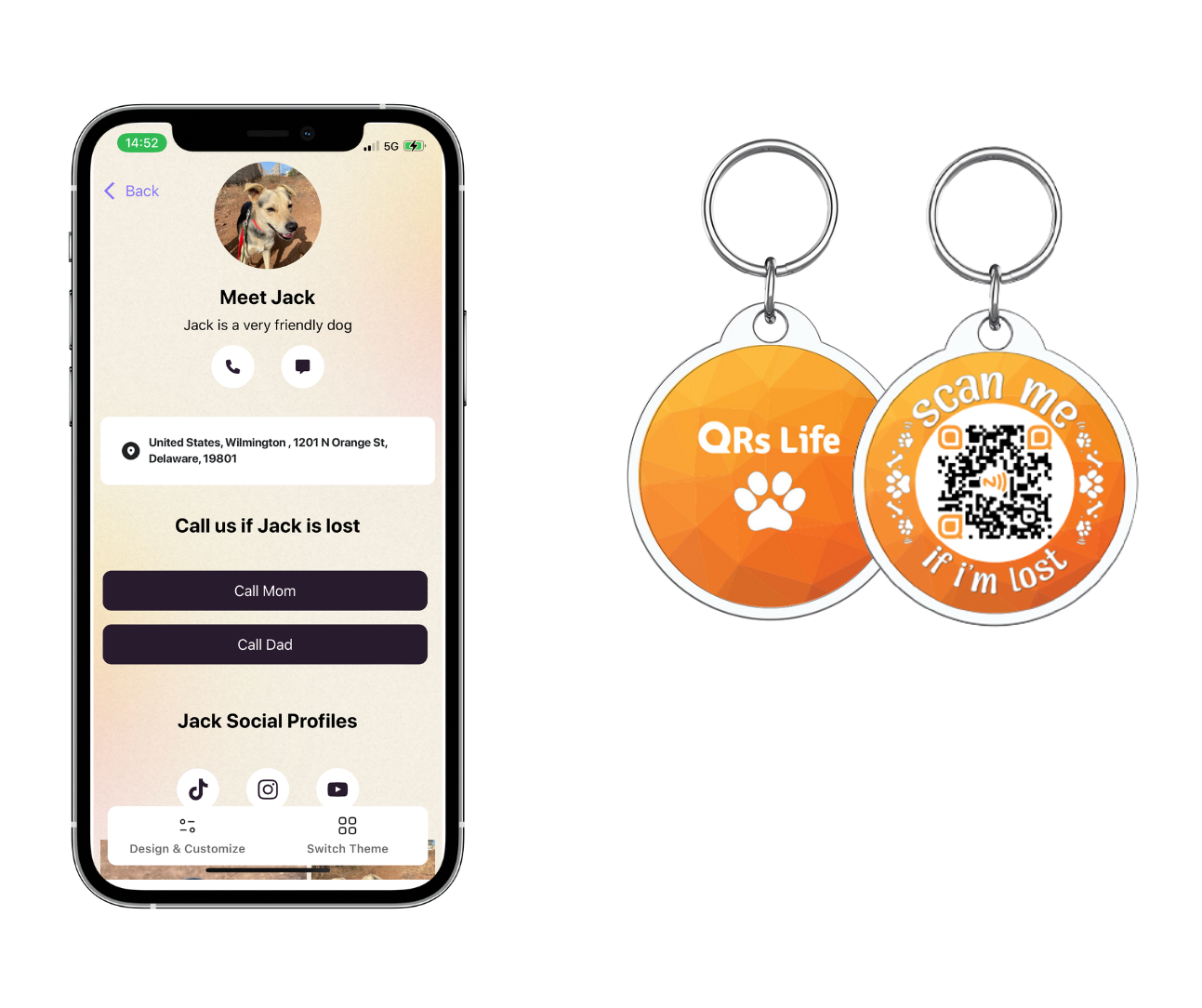 #1 QR code NFC Smart Pet Tag - QRs Life