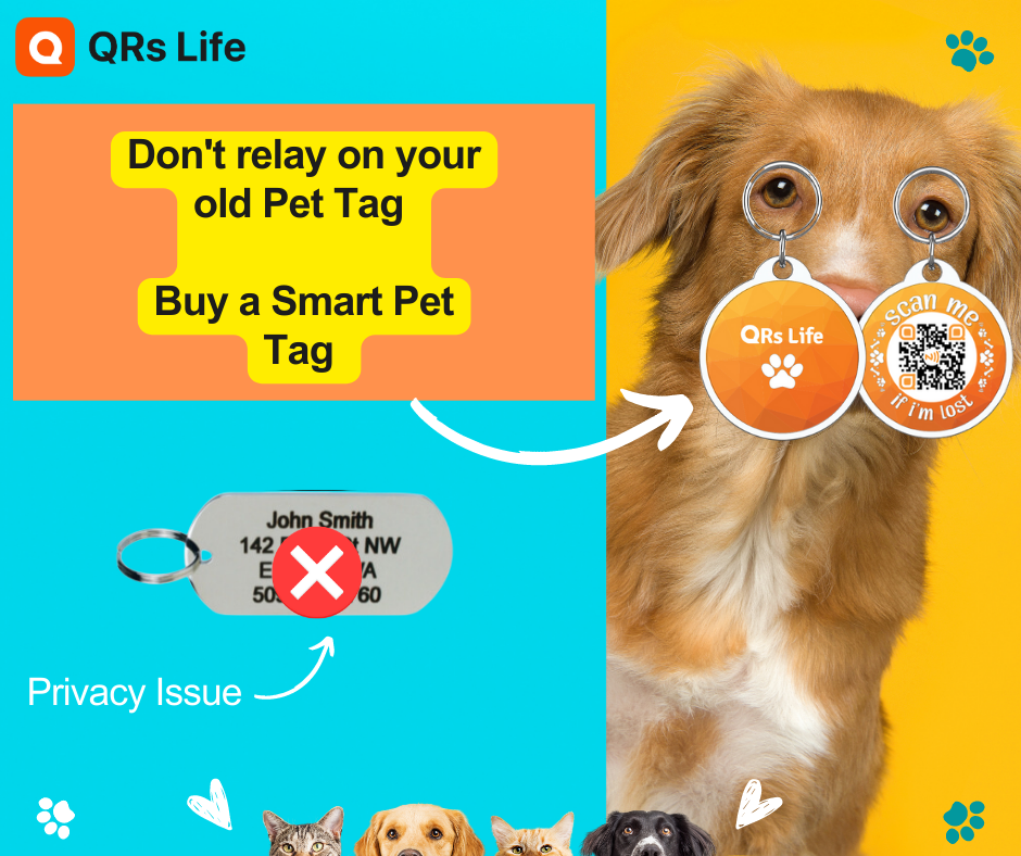 #1 QR code NFC Smart Pet Tag - QRs Life